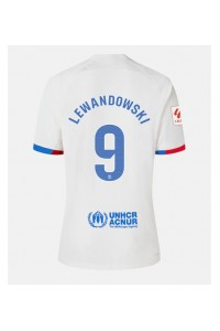 Fotbalové Dres Barcelona Robert Lewandowski #9 Dámské Venkovní Oblečení 2023-24 Krátký Rukáv